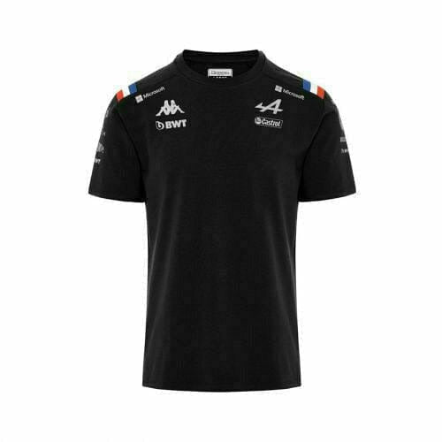 Alpine Racing F1 2022 Men's T-Shirt -  Cotton Blue/Black T-shirts Black