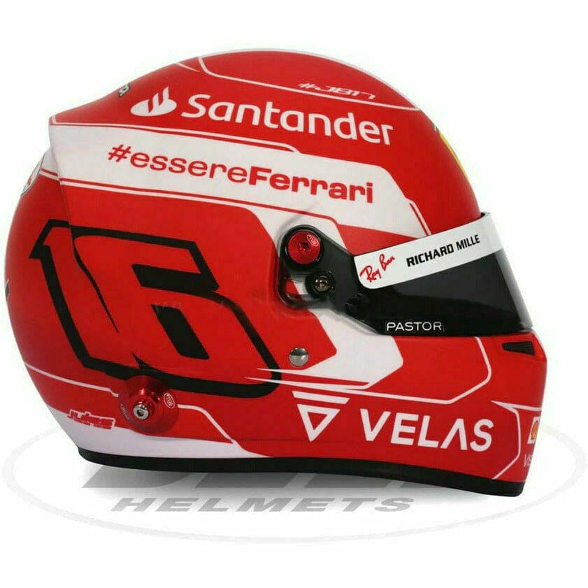Scuderia Ferrari F1 Charles LeClerc 2022 1:2 Scale Helmet Helmets Light Gray