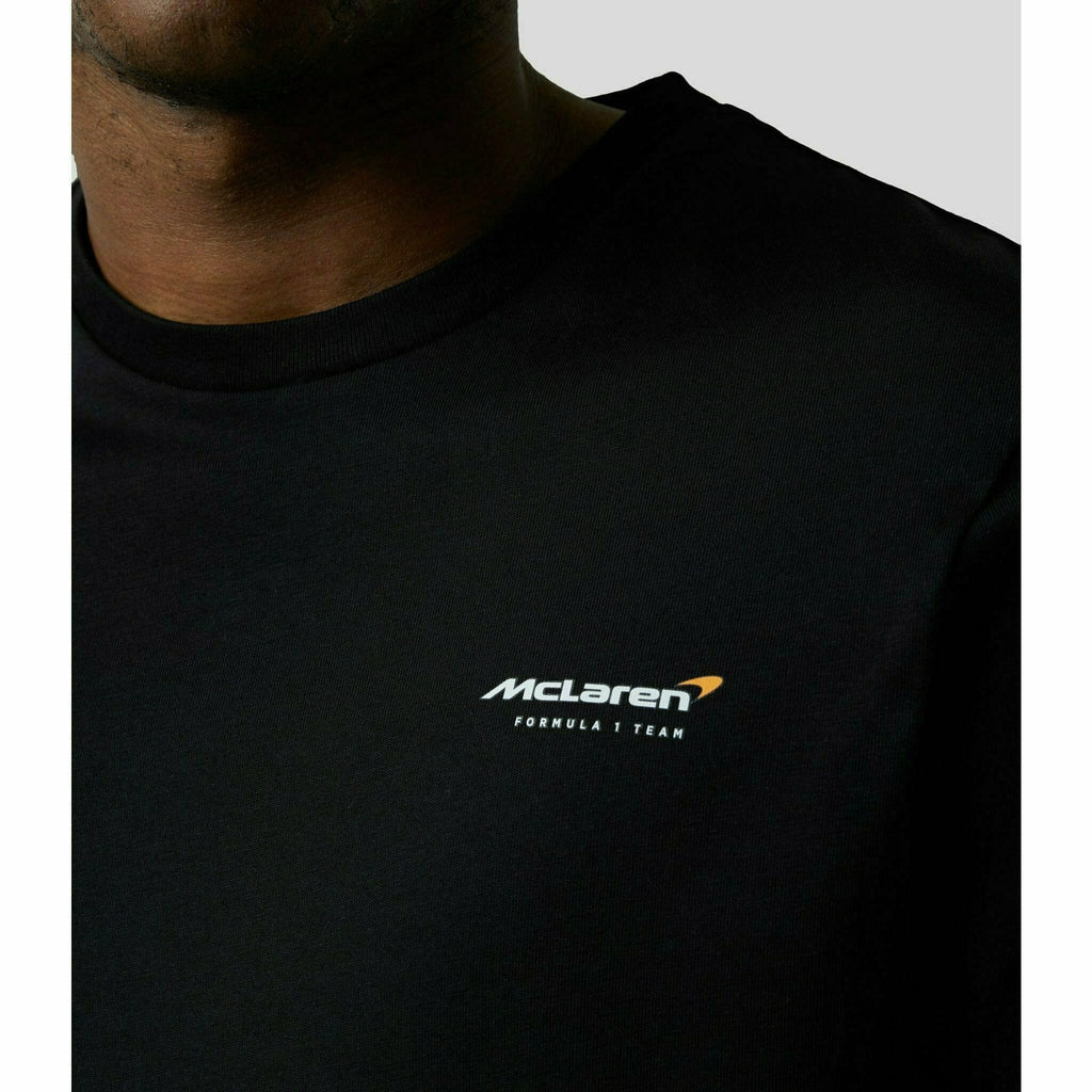 McLaren F1 Special Edition Monaco GP Men's Slogan T-Shirt - Blue/Black/Orange T-shirts Black