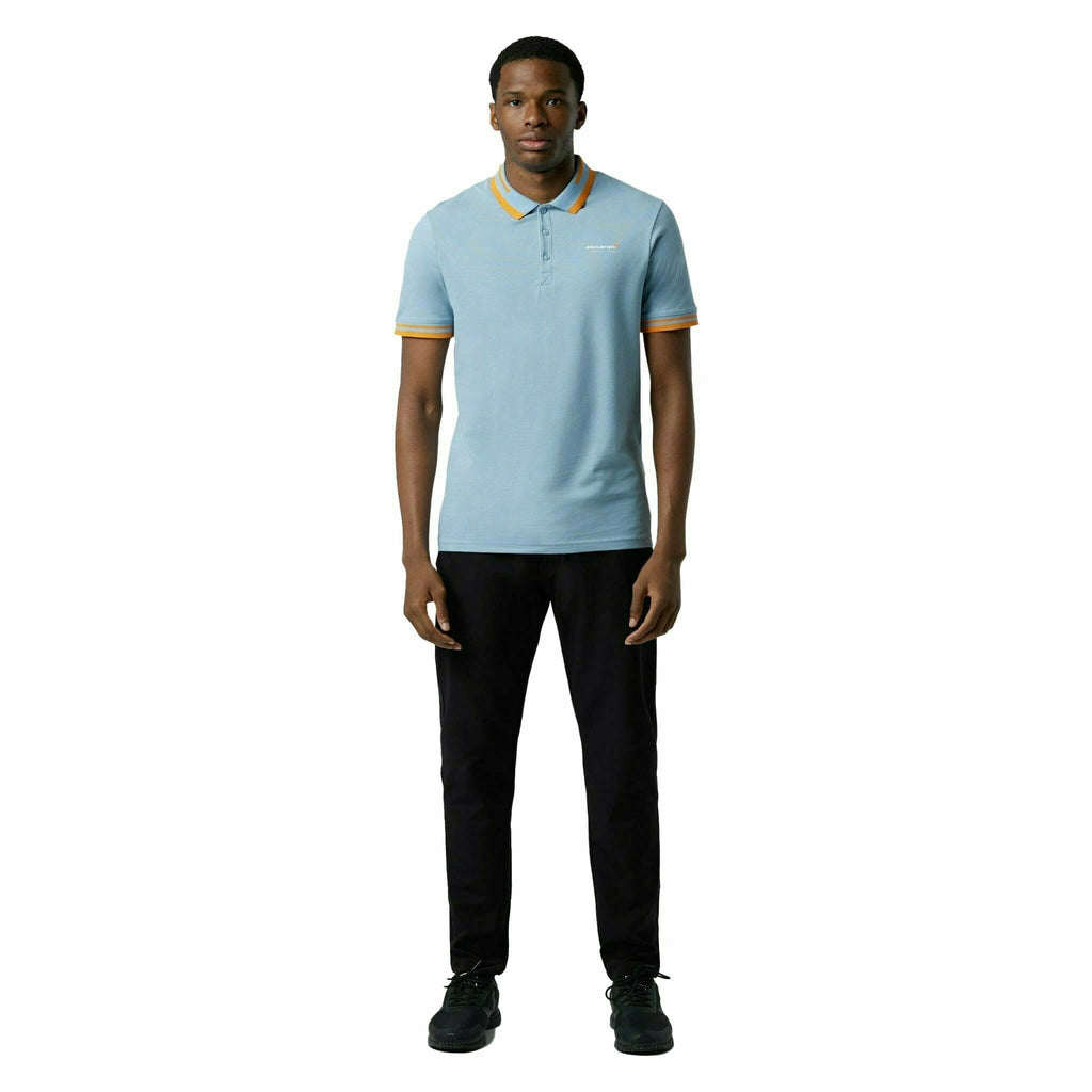 McLaren F1 Special Edition Monaco GP Men's Polo Shirt - Black/Blue Polos Light Steel Blue