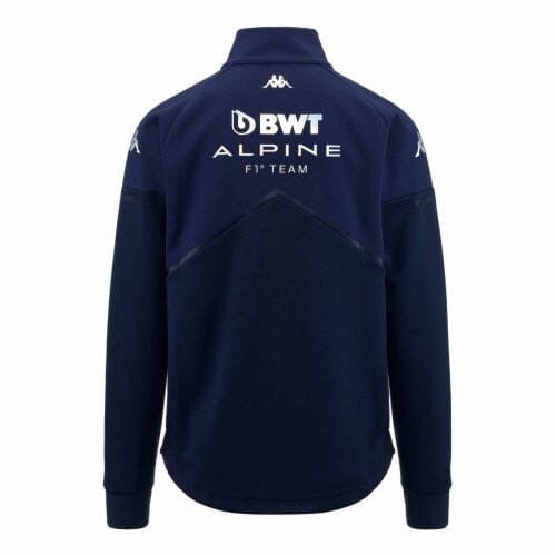 Alpine Racing F1 Men's Team Full Zip Fleece Pullover - Dark Grey/Blue Sweatshirt Alpine 